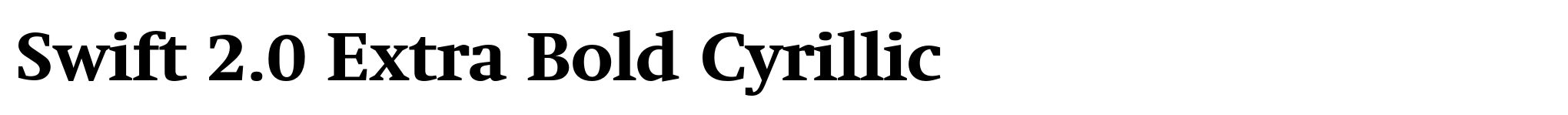 Swift 2.0 Extra Bold Cyrillic image
